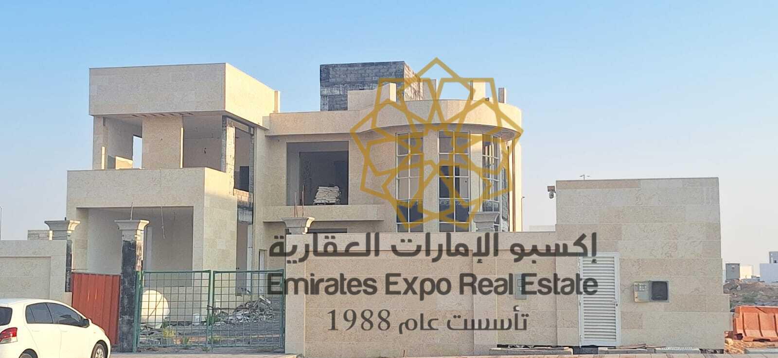 للبيع فيلا جديدة متداولة حجر طبيعي مودرن قيد...